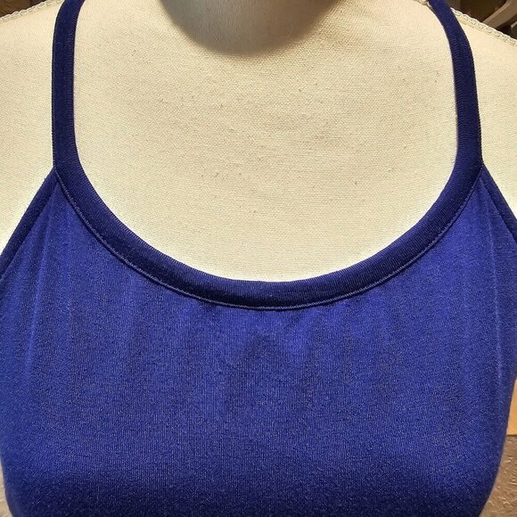 Old Navy Women's Boho Cami, Halter Blue Maxi Dress Size L W Ruffle Hem - Picture 3 of 7